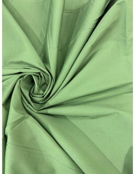 Cotone ALBA Popeline Verde Pisello Elastico