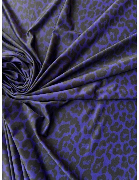 Lycra Animalier Leopardato Viola