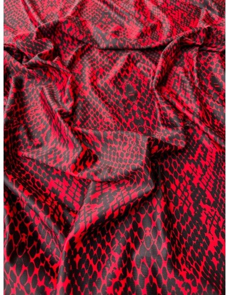 Lycra Animalier Squamato Rosso