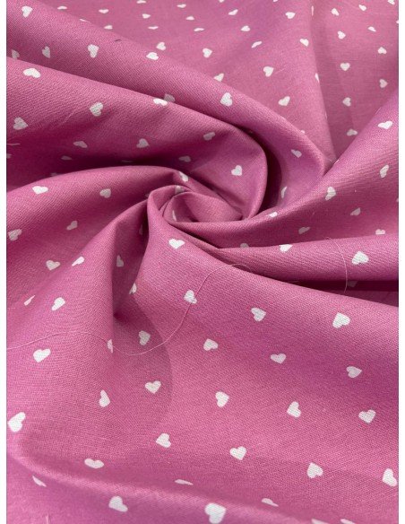 Cotone Doppio Cuoricino Rosa