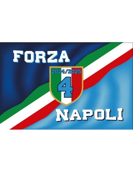 Bandiera Tricolore 4 Scudetto Napoli 1,00X1,40