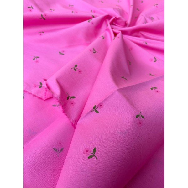 Cotone Percalle Liberty Fiorellino Fucsia