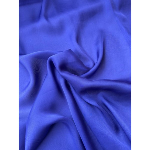 Organza Seta Pura Blu royal (SOTTOPREZZO)
