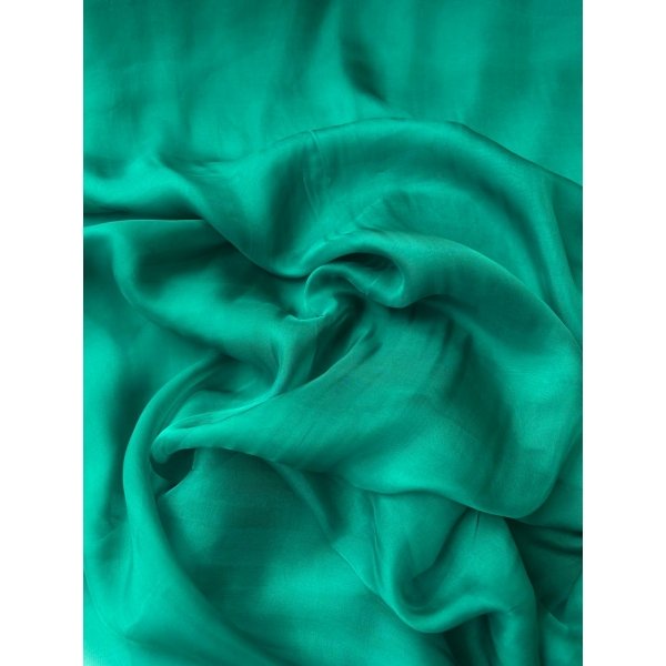 Organza Seta Pura Verde Petrolio (SOTTOPREZZO)