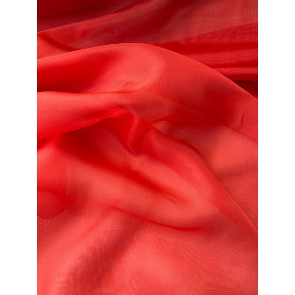 Organza Seta Pura Arancione (SOTTOPREZZO)