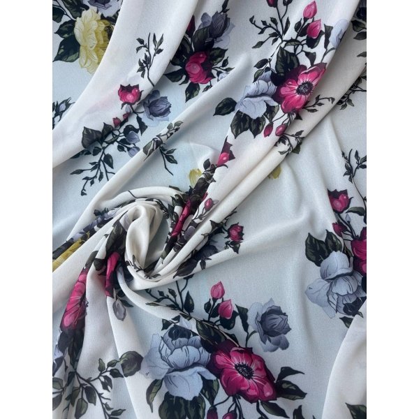 Scampolo Georgette Floreale Fondo Chiaro 2,50x1,50