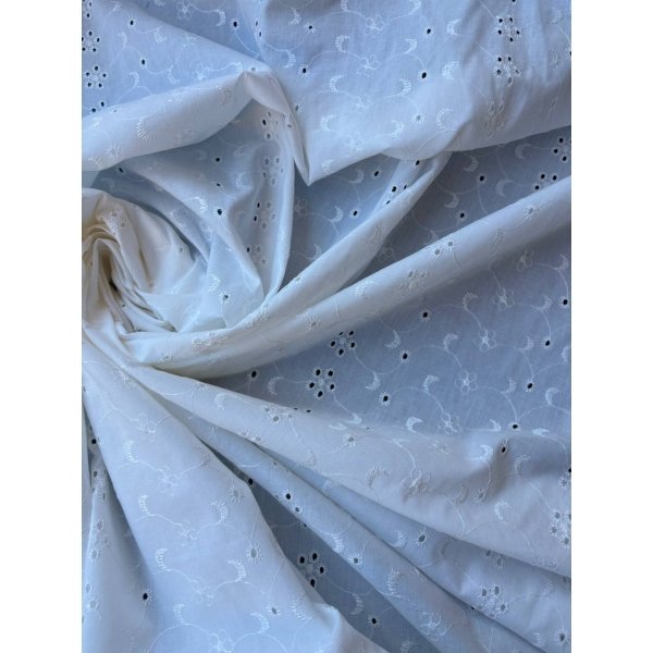 Cotone Pizzo San Gallo Bianco LUNA SOLE Sottoprezzo