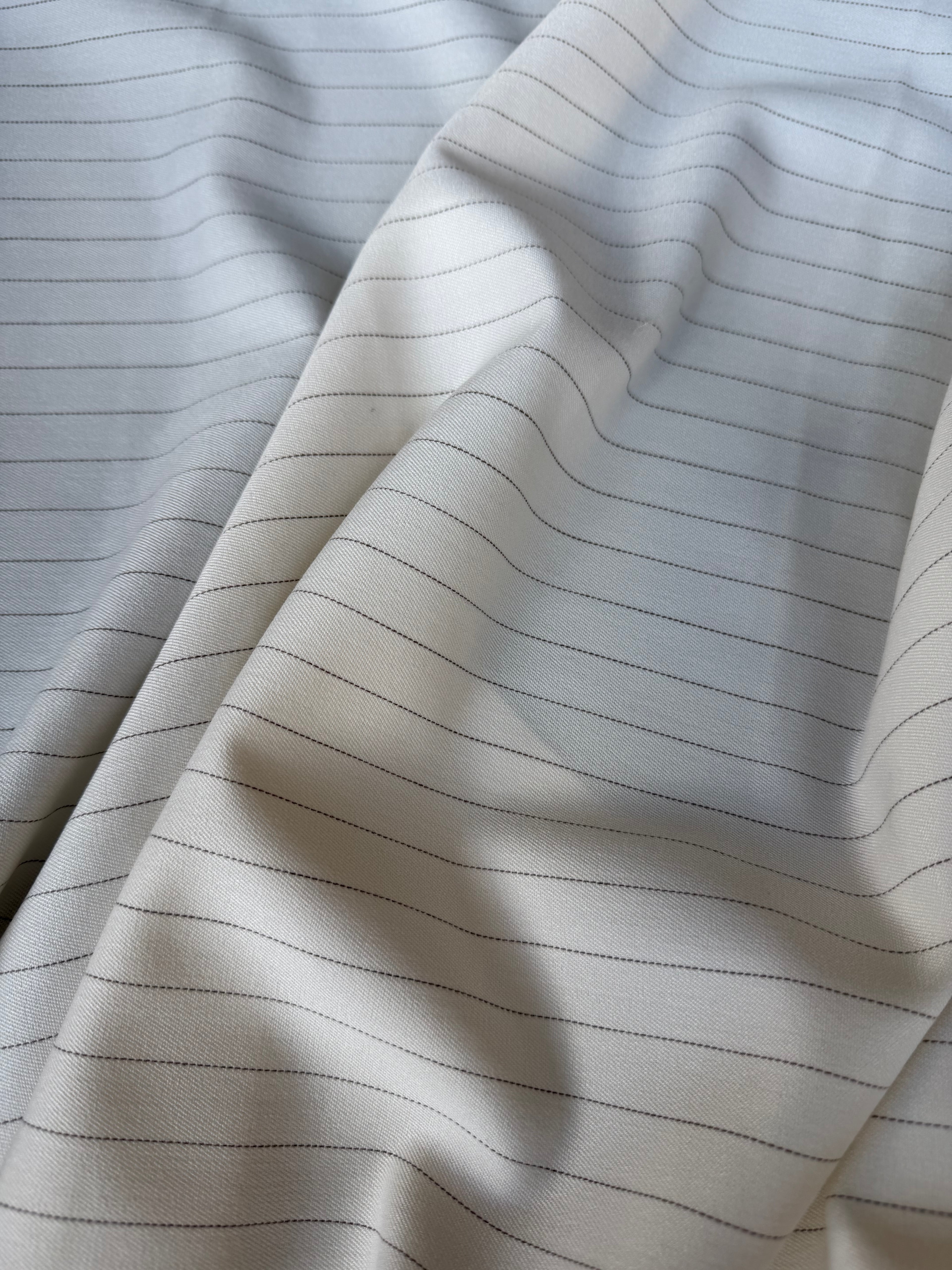 Fresco Tasmania Gessato Bianco Seta