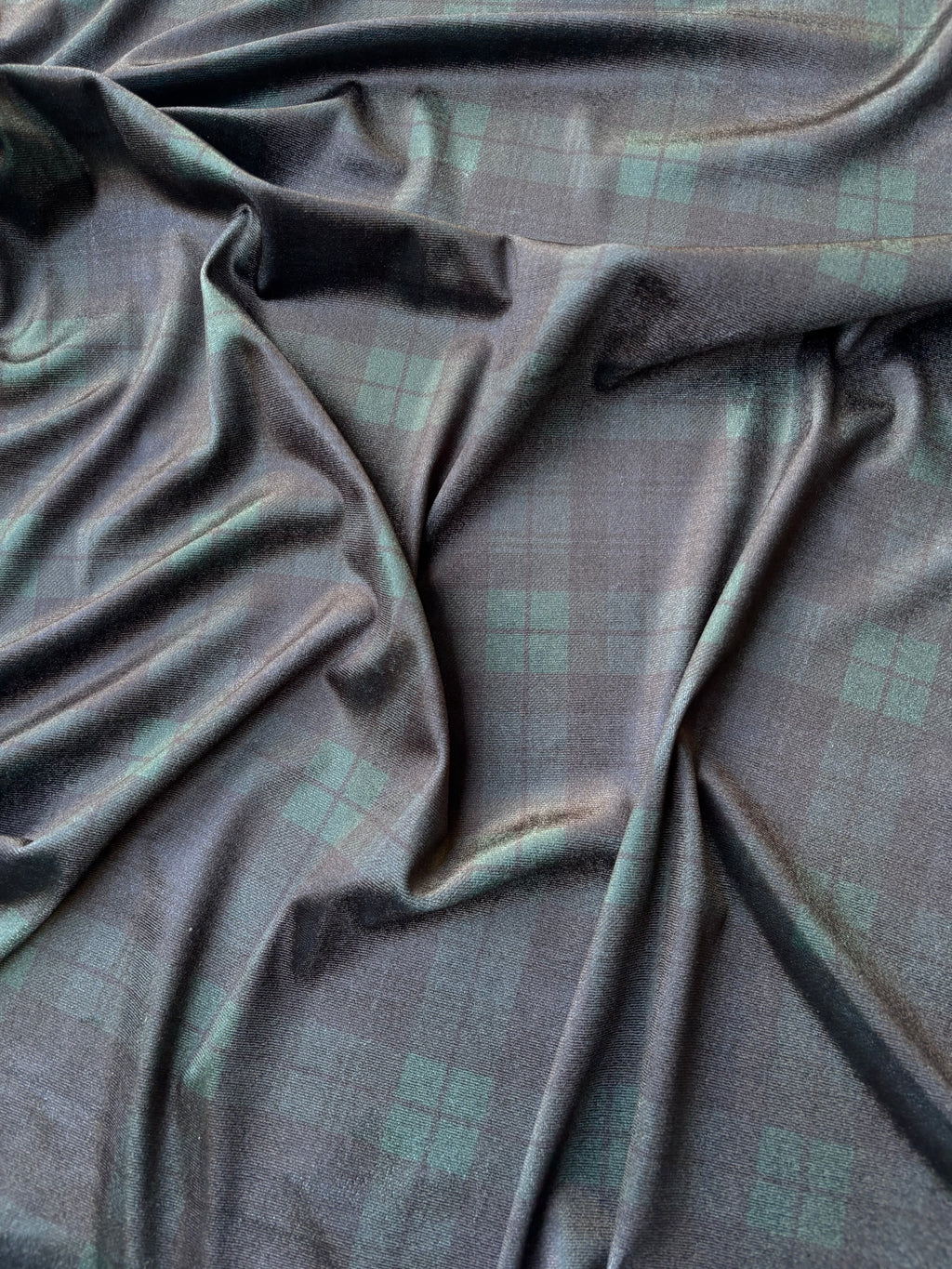 Velluto SCOZZESE TARTAN Black Watch ELASTICO