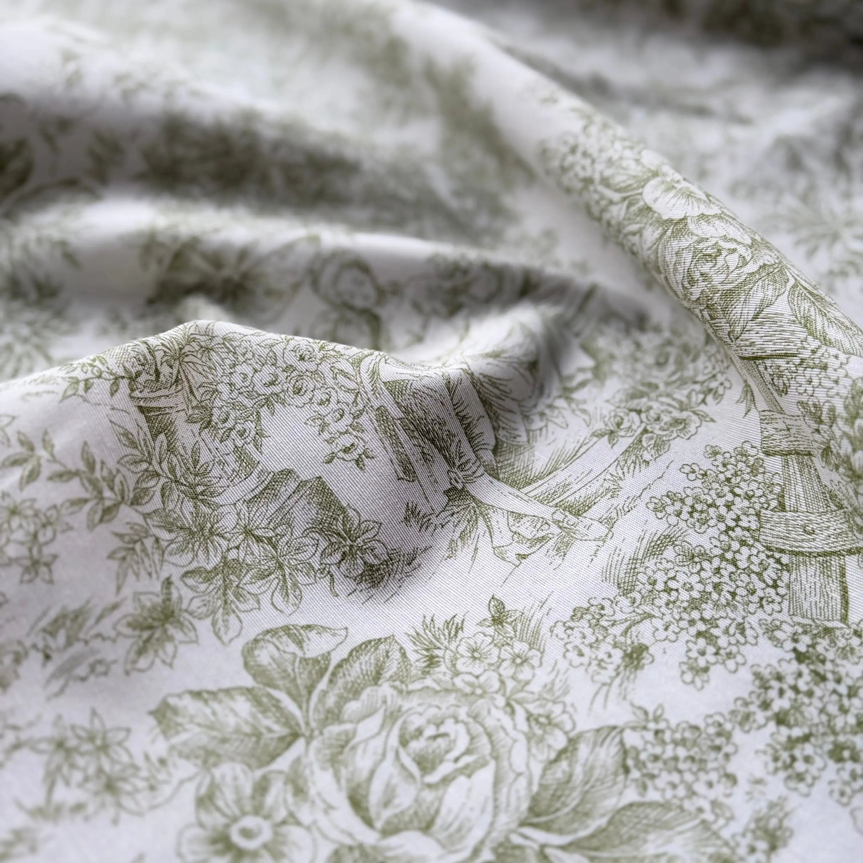 Tessuto Cotone Arredo Tela de Jouy