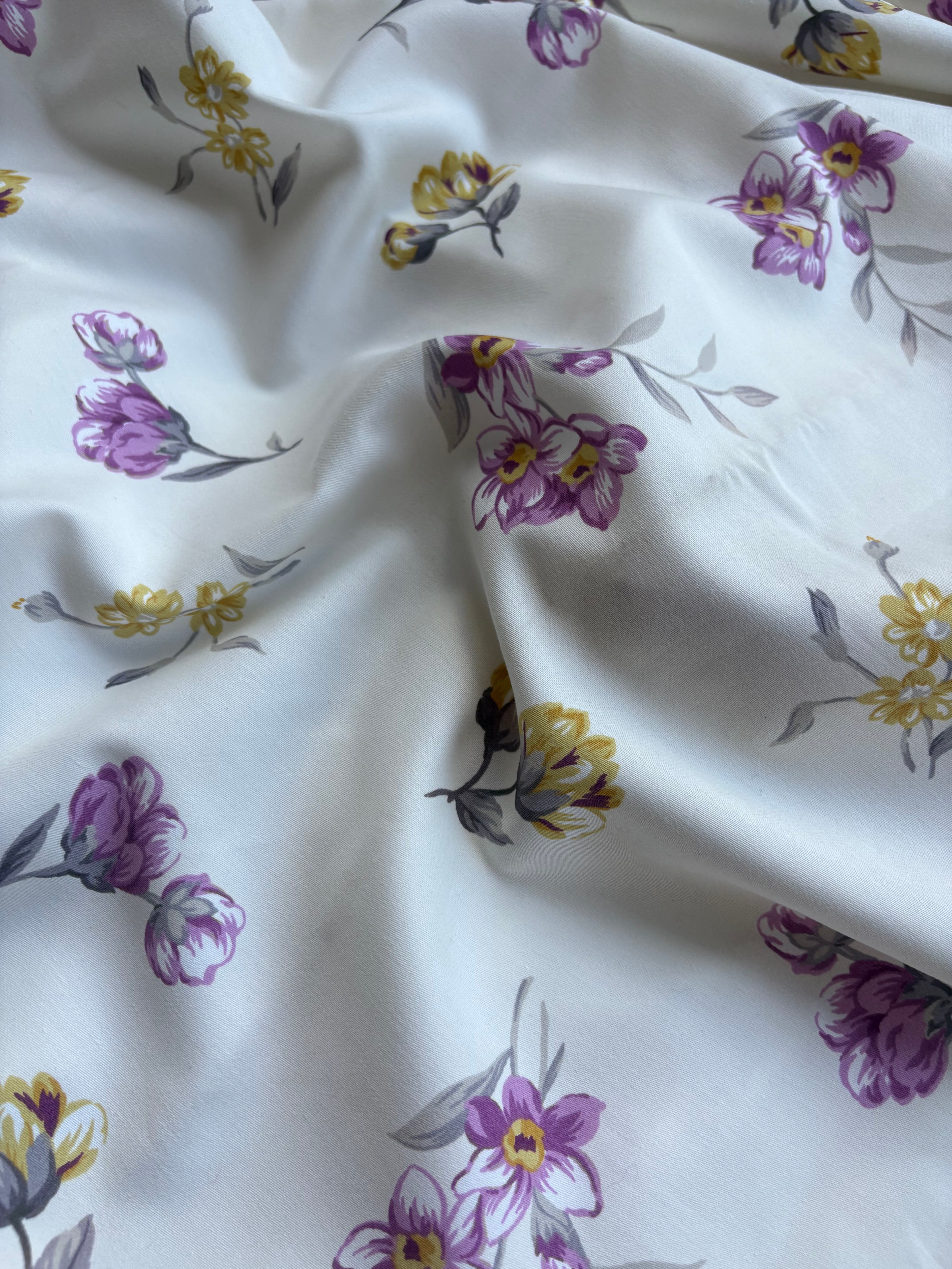 Rasatello Cotone con fiori