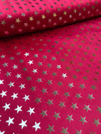 Velluto Rosso Stelle Glitter Natalizio Natale