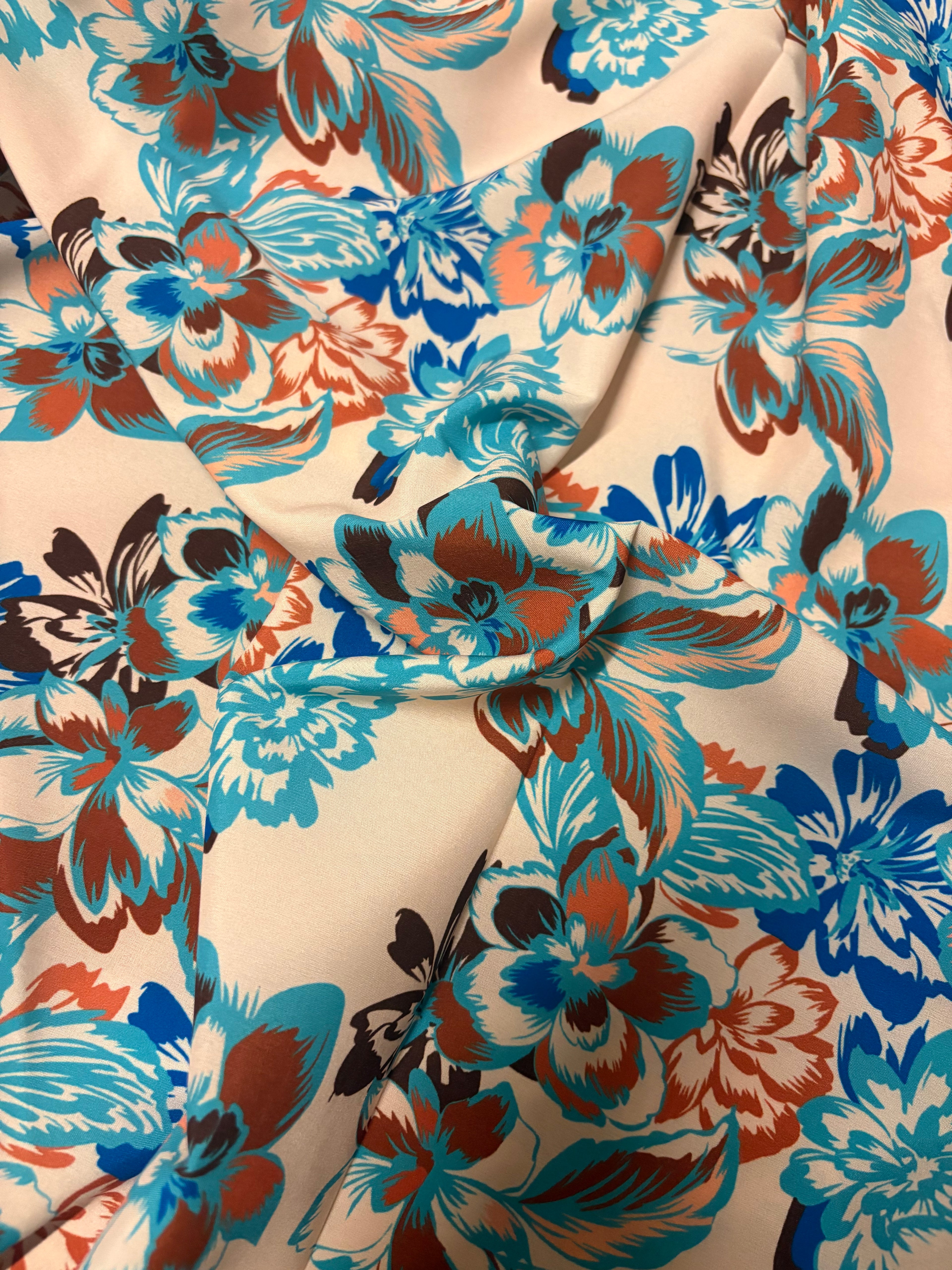 Scampolo Satin floreale 3,00x1,50