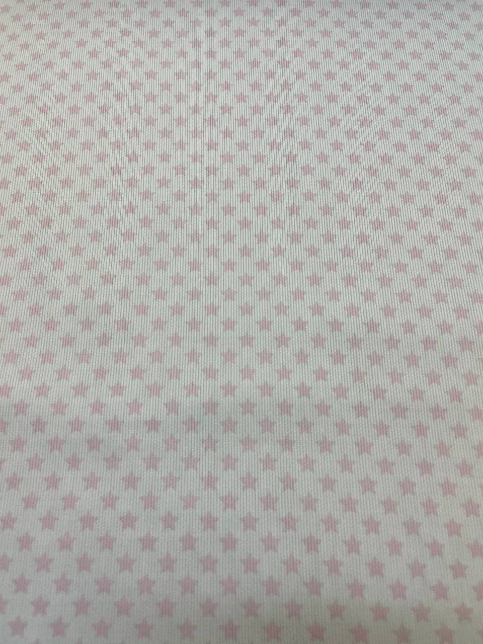 Tessuto Piquet Cotone Stelle Stelline Rosa Celeste 150H