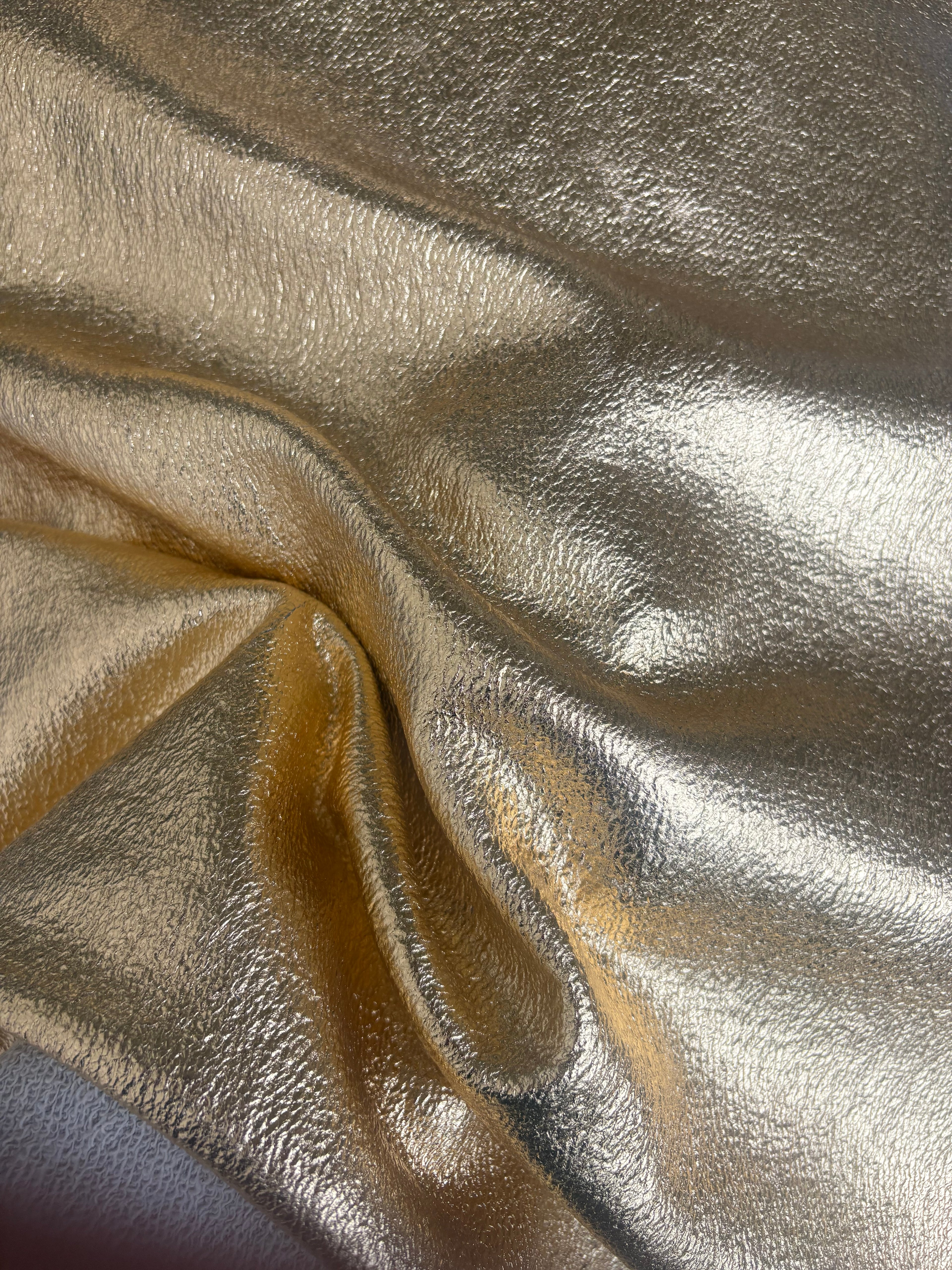 Tessuto Felpa invernale Cotone Garzata Glitter oro