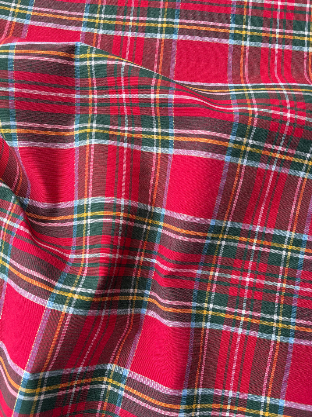 Tartan cotone tinto in filo Glitter oro h140 tre varianti