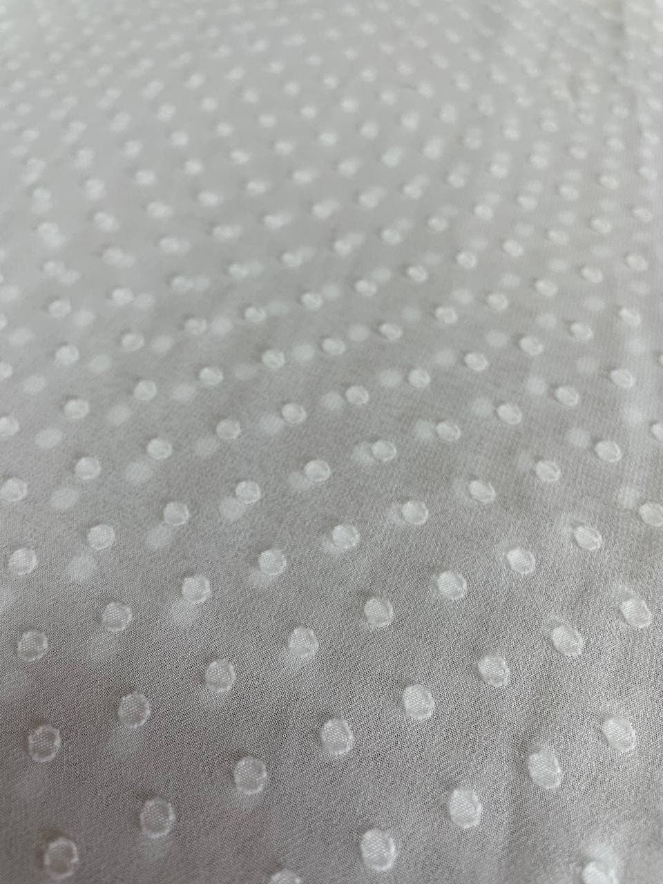 Chiffon Pois Plumettis Bianco