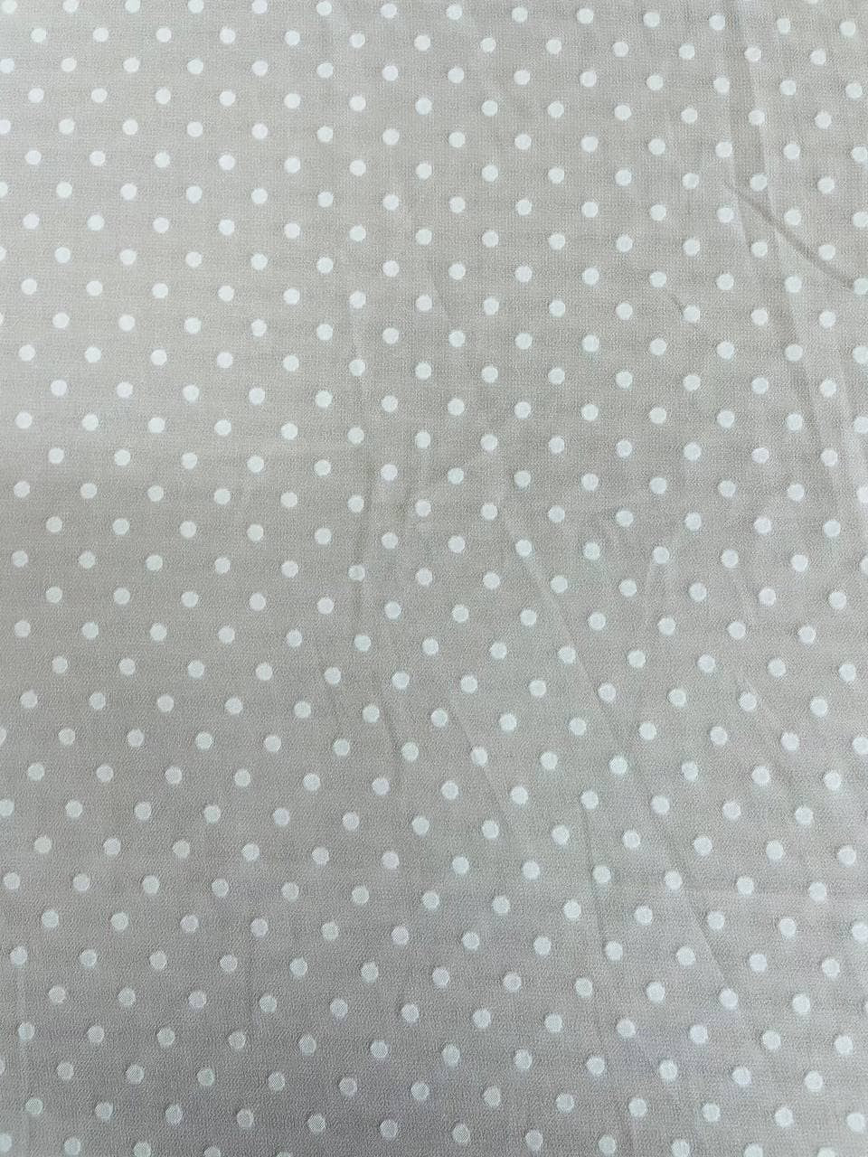 Chiffon Pois Plumettis Bianco