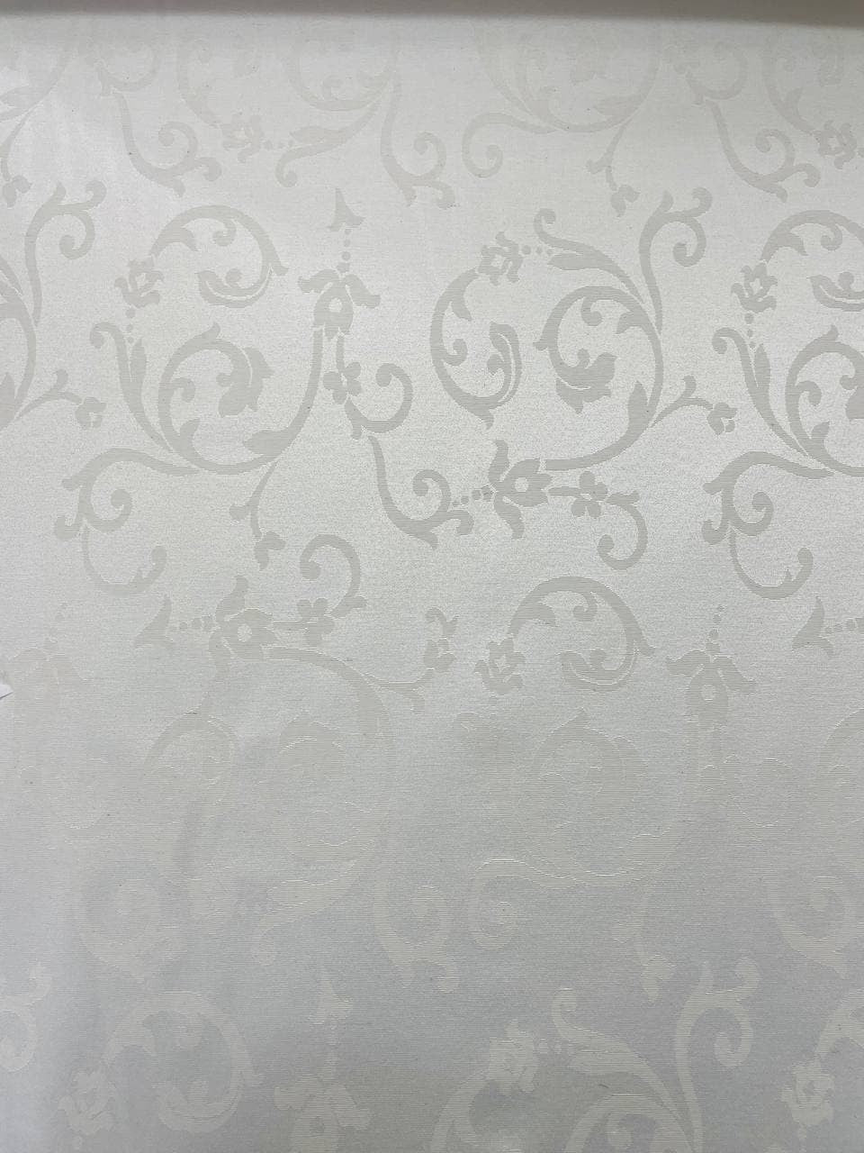 Tappezzeria Damascato Jacquard Bianco seta