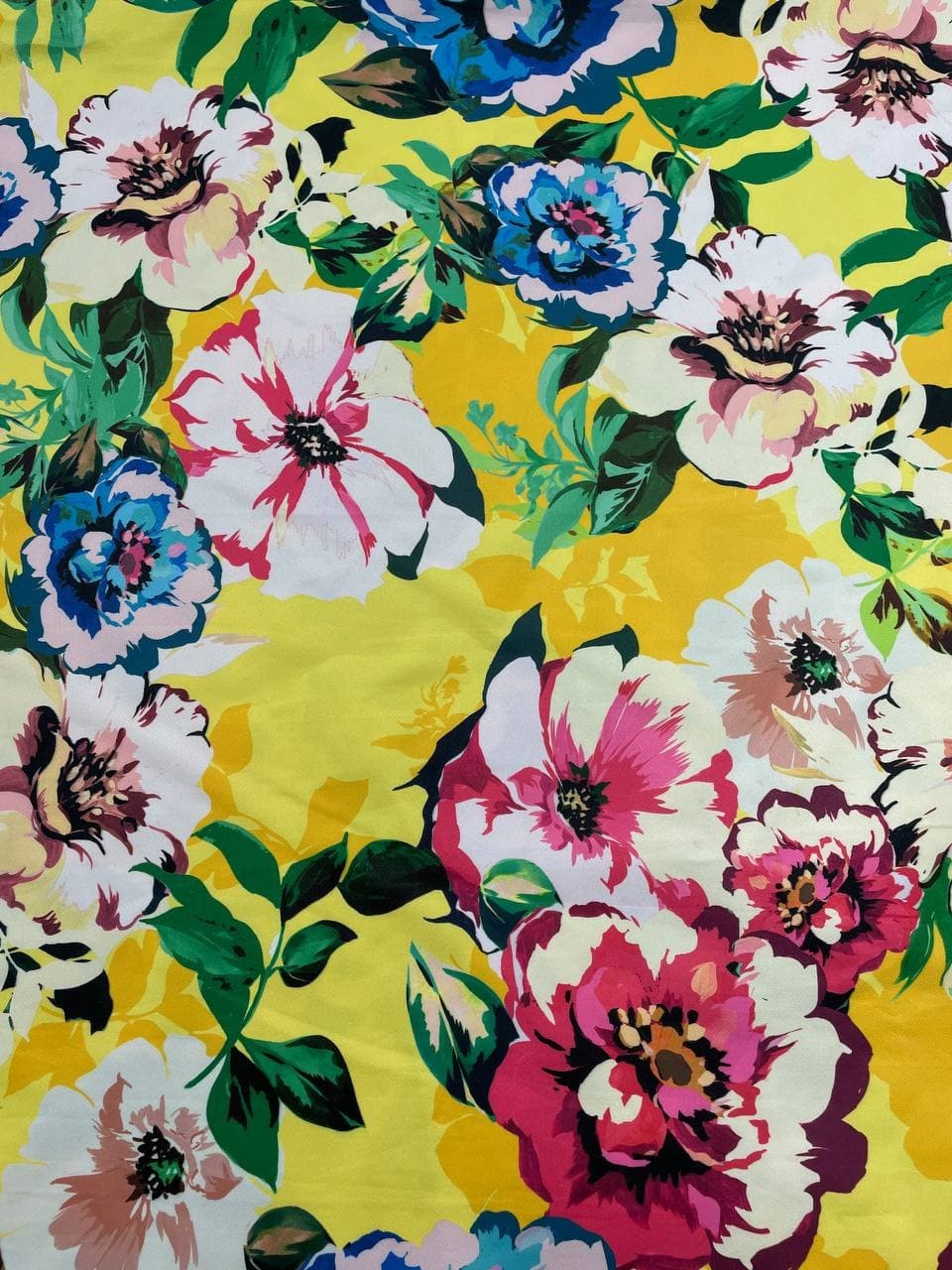 Floreale Giallo Idrorepellente AntiMacchia - WorldTessuti