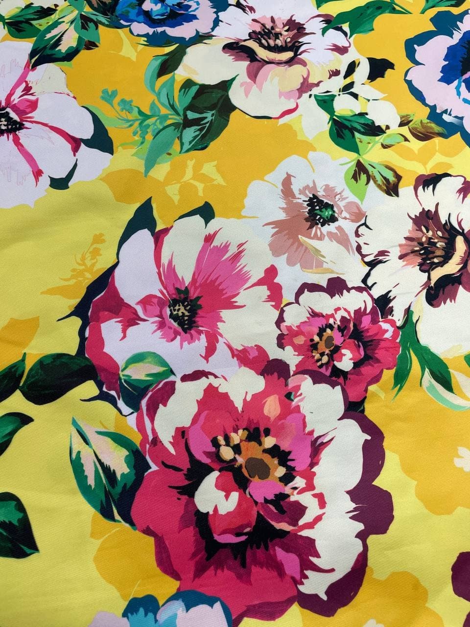 Floreale Giallo Idrorepellente AntiMacchia - WorldTessuti