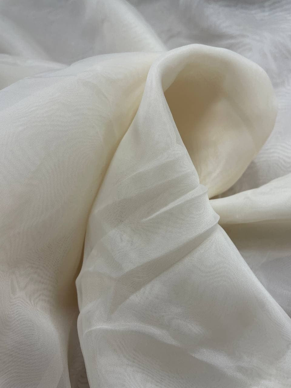 Tessuto Organza Tendaggio Avorio Velo 3 METRI