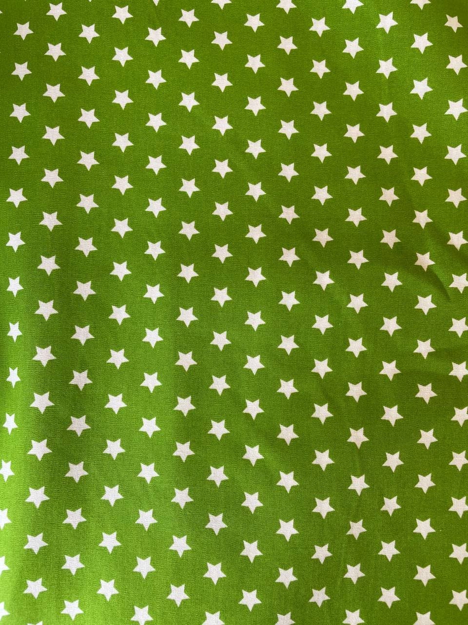 Tessuto Cotone Stelle Verde 150H
