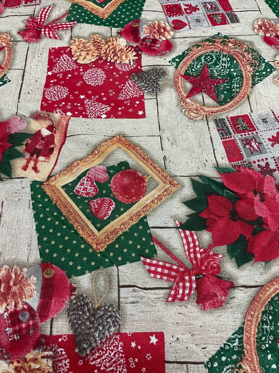 Loneta Cotone Patchwork Natalizio Fiocchi