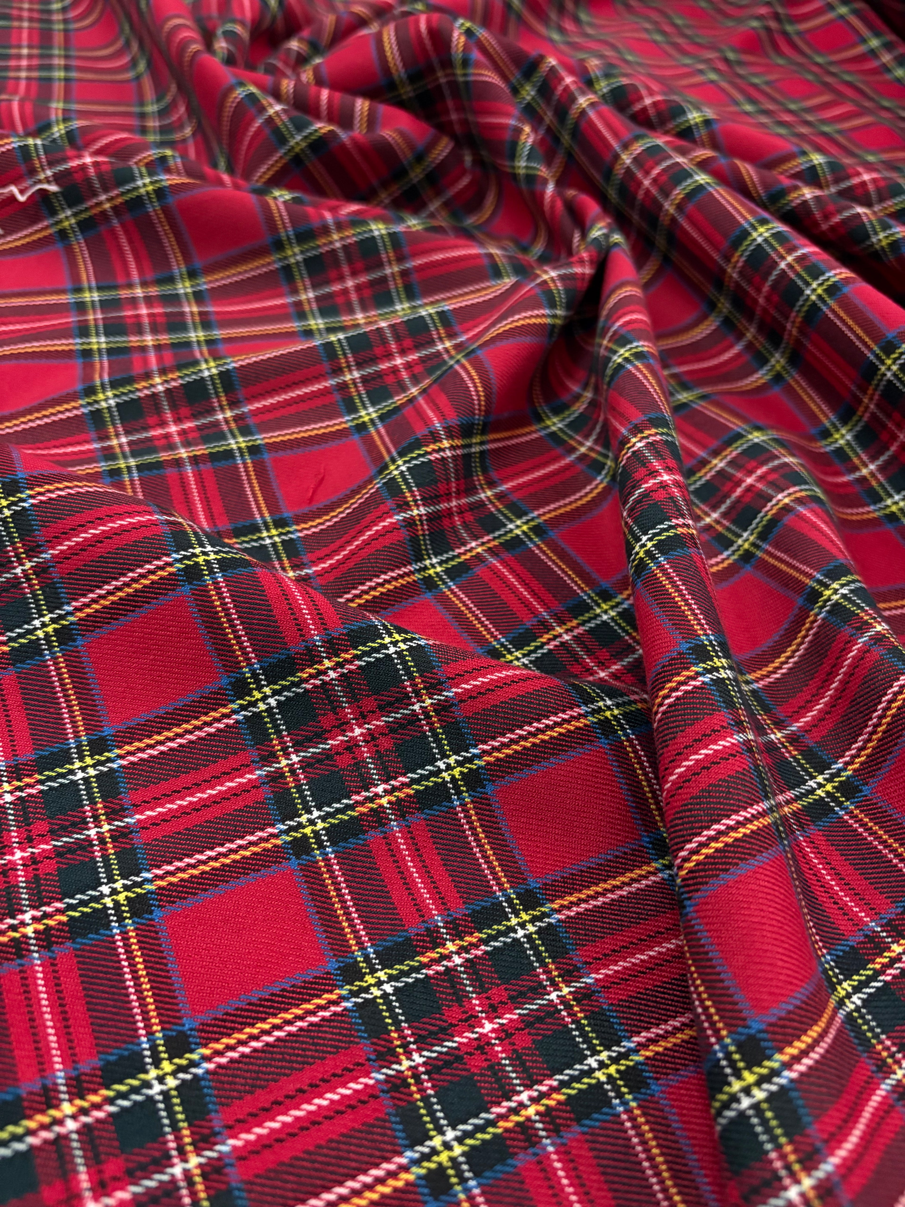 Tartan Scozzese Classic Piccolo Rosso Verde Nero Righetto blu