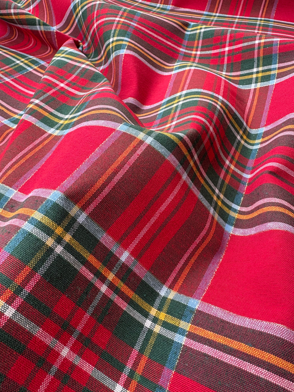 Tartan cotone tinto in filo Glitter oro h140 tre varianti