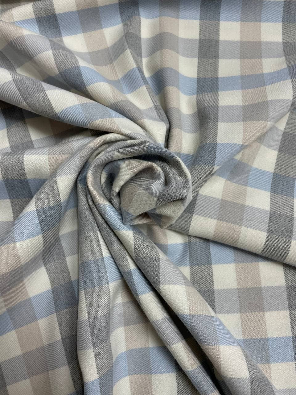 Tartan Scozzese Fondo Bianco Quadro Celeste Grigio