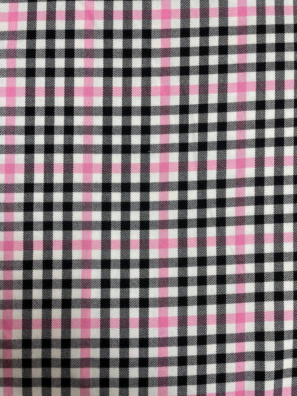 Tartan Scozzese Rosa Nero Quadri