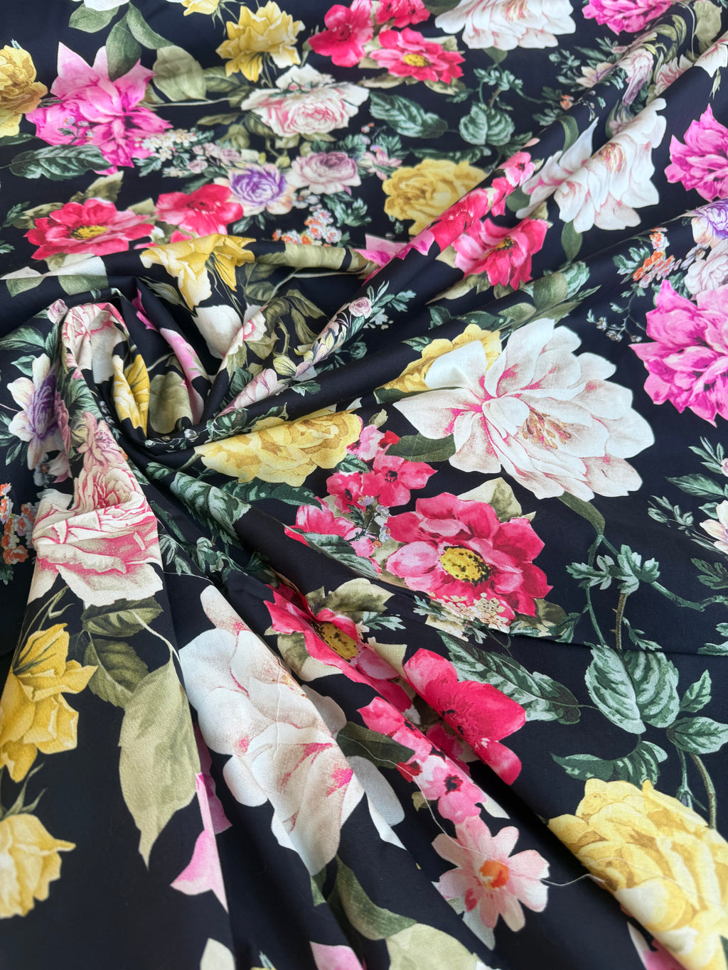 Popeline cotone Flowers