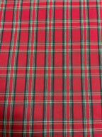 Tartan in Cotone Tinto in Filo Quadro Rosso Grande 140 - WorldTessuti