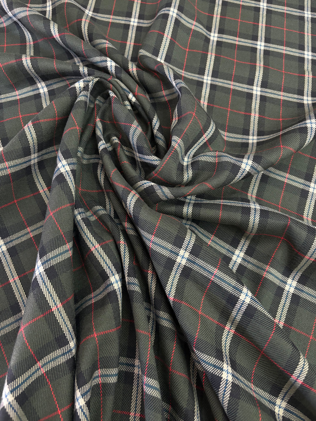 Tartan Scozzese Quadro Lanetta Verde Bottiglia - WorldTessuti