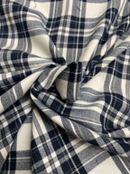 Tartan Scozzese Quadroni Blu Bianco - WorldTessuti