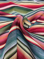 Gobelin Rigato Multicolor Stile Missoni - WorldTessuti