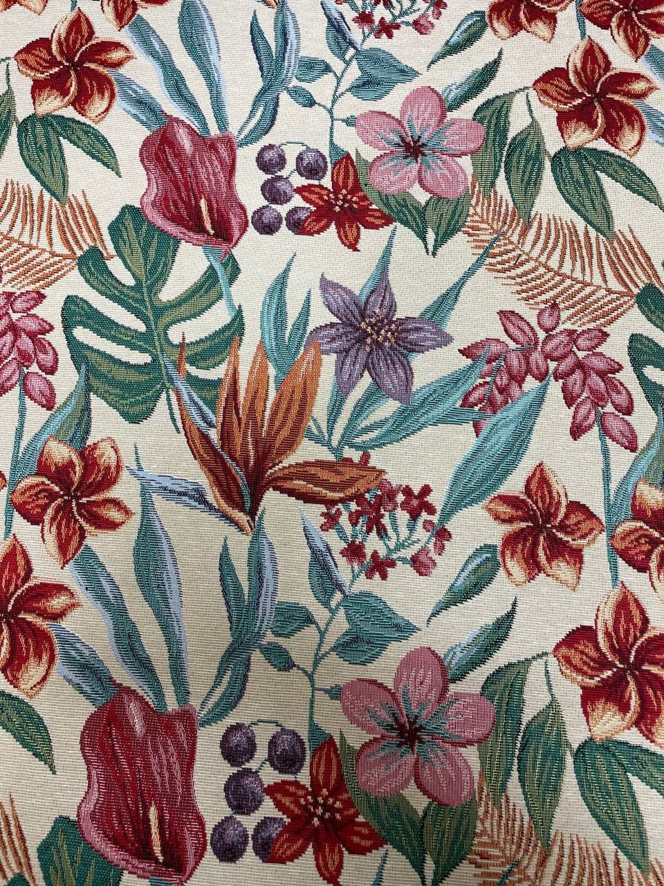 Gobelin Spigato Floreal GREEK - WorldTessuti