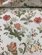 Tappezzeria Stile San Leucio Floreale Avorio - WorldTessuti