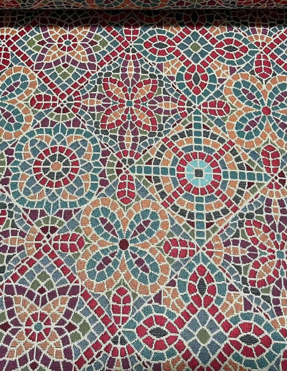 Tessuto Tappezzeria Gobelin Fantasia Mattonella - WorldTessuti