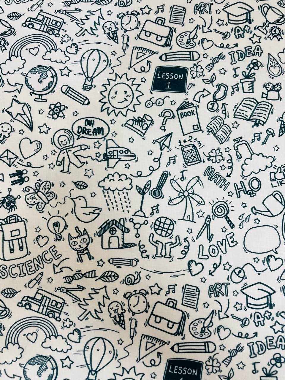 Cotone Scuola Bambino da colorare 140