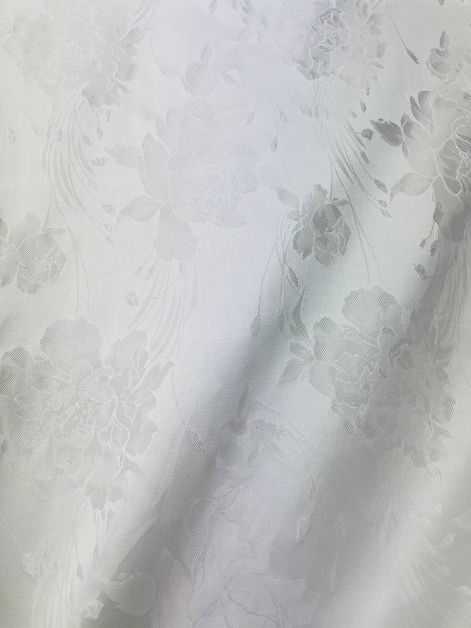 Damascato Jacquard Bianco Tinta Su Tinta