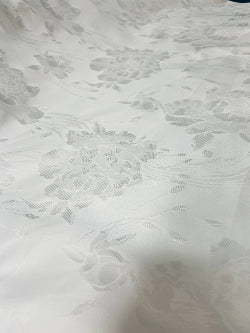 Damascato Jacquard Bianco Tinta Su Tinta