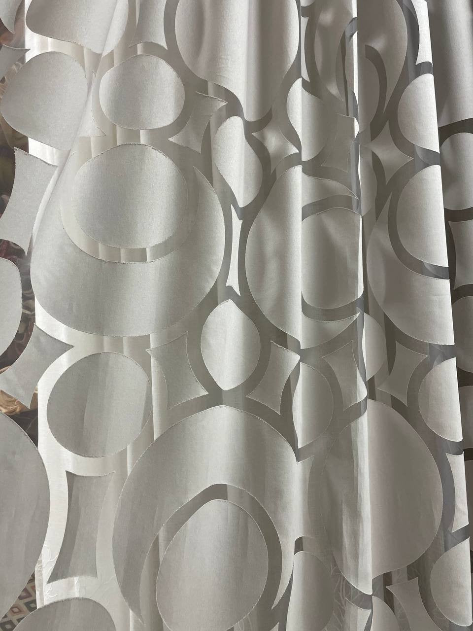 TENDA GEOMETRICA GRIGIA DEVORè 4,00X2,70 SBUFFO CUCITA - WorldTessuti