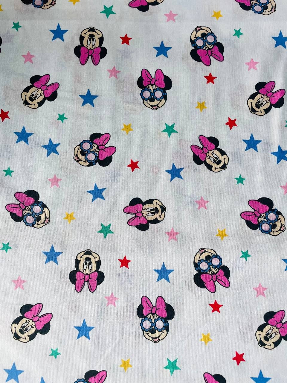 Tessuto Cotone Minnie Disney