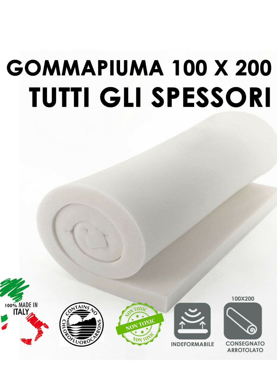 Gommapiuma Lastra Foglio 100x200