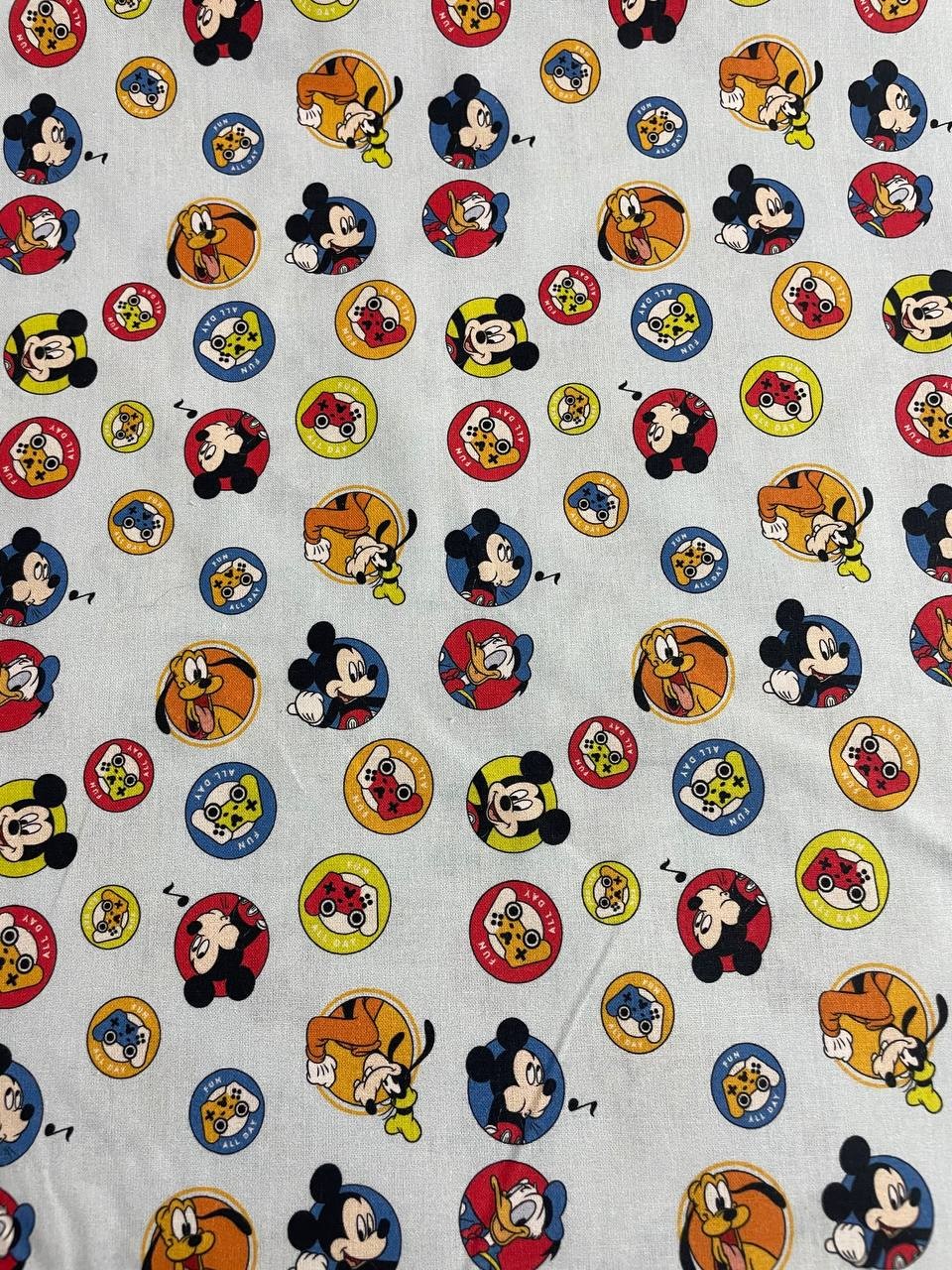 Tessuto Cotone Disney Pluto Topolino