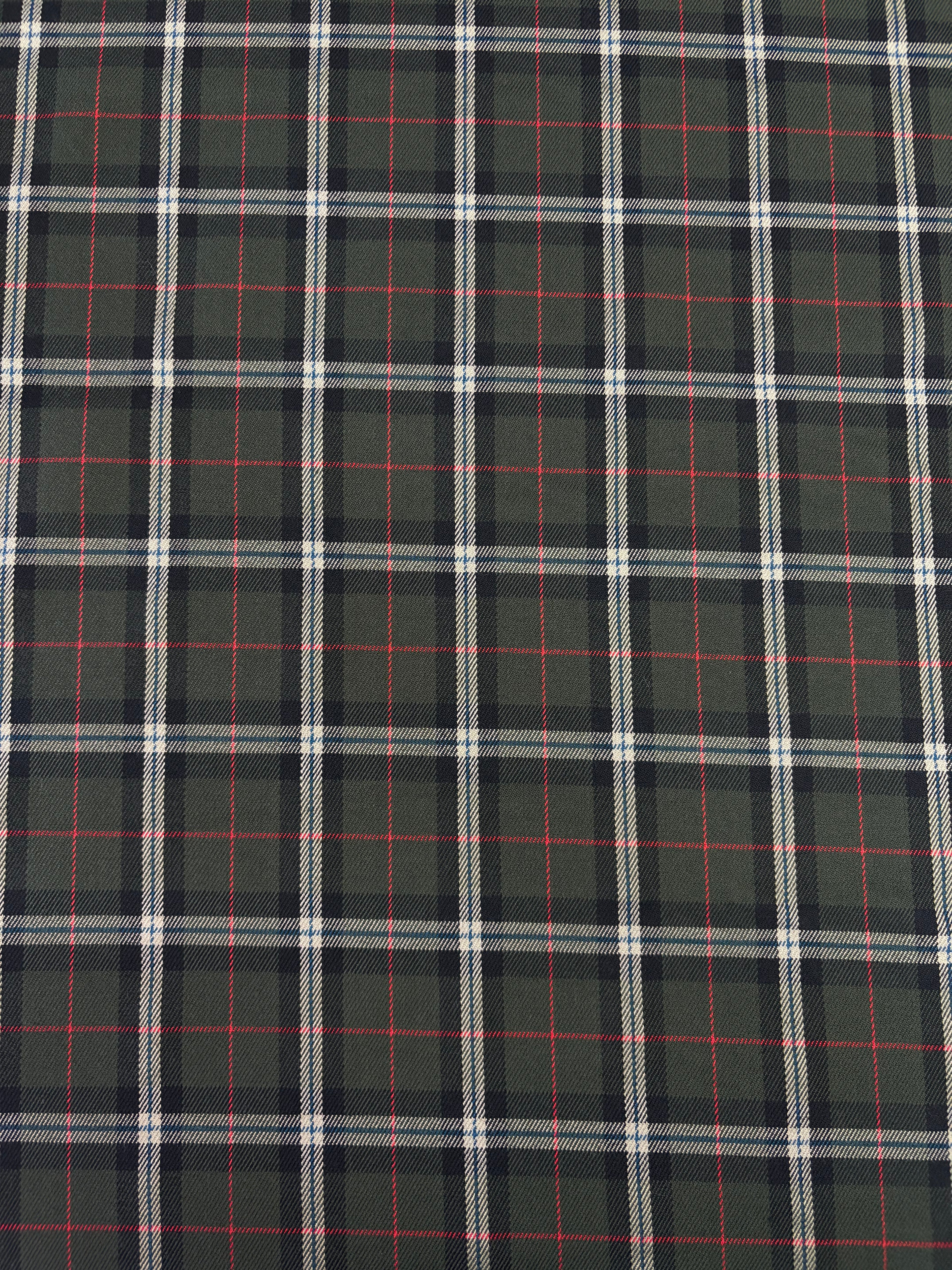 Tartan Scozzese Quadro Lanetta Verde Bottiglia - WorldTessuti