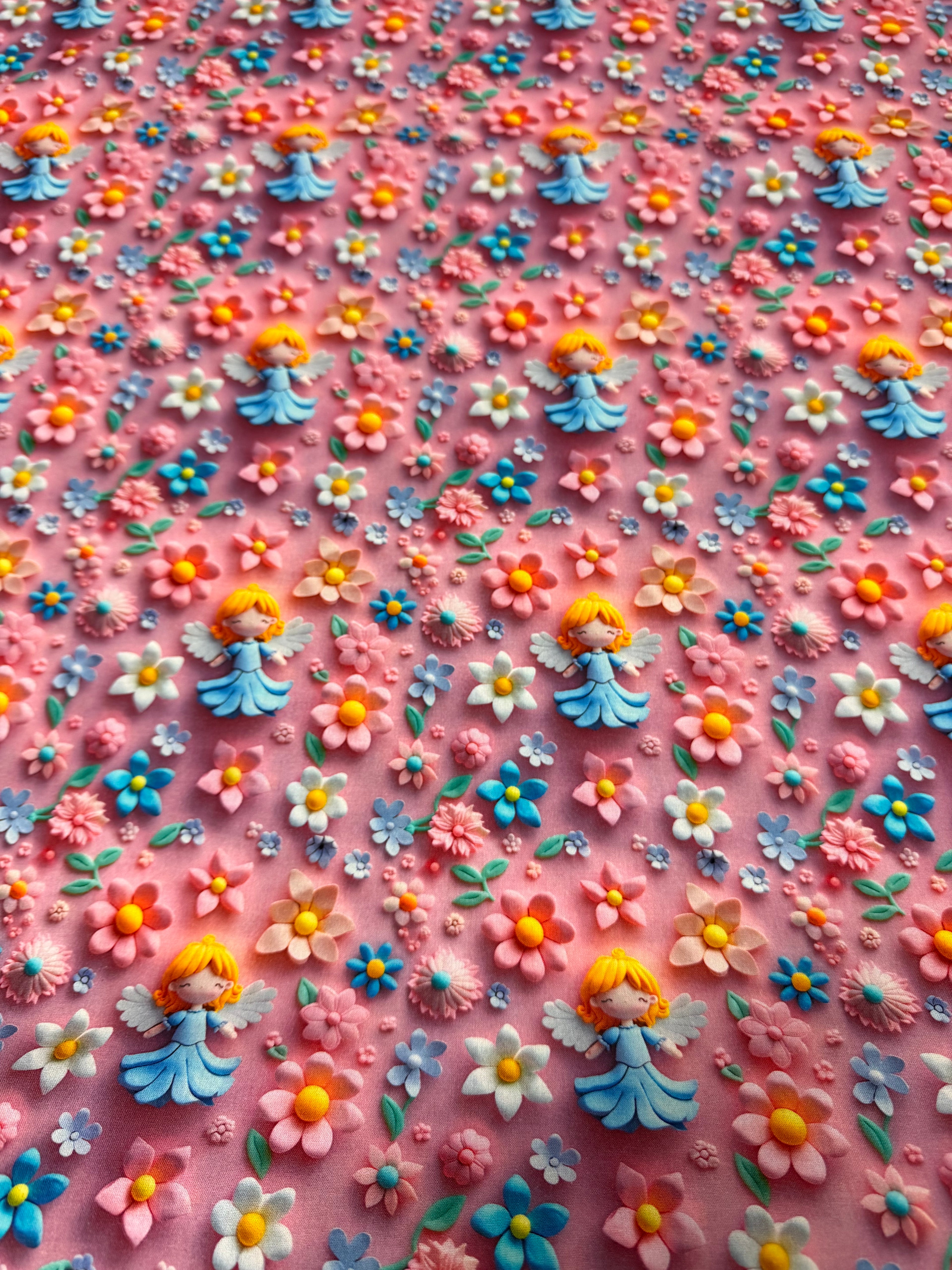 Tessuto Puro Cotone Stampa Digitale 3D