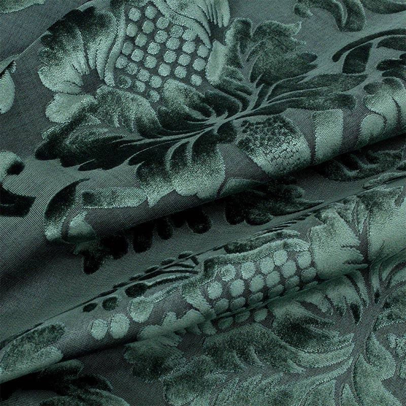 Damascato Jacquard Velluto Operato Verde